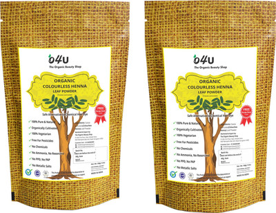 

O4U Colourless Henna leaf powder for hair colour / organic colourless henna powder for Shiny, Healthy, Thick hair - set of 2 (100 gm + 100 gm)(200 g)