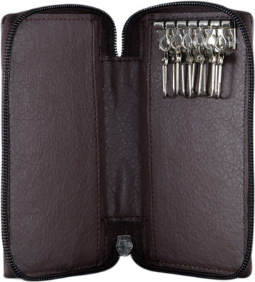 

Instabuyz Brown Key Pouch / Wallet Key Chain / Brown Wallet Key Chain / Artificial Leather Wallet Keychain Key Chain