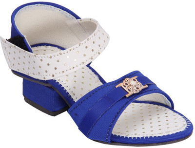 

Indcrown Girls Velcro Heels(Blue