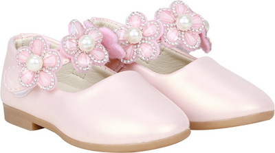 

BUCKLED UP Girls Velcro Mary Janes(Pink