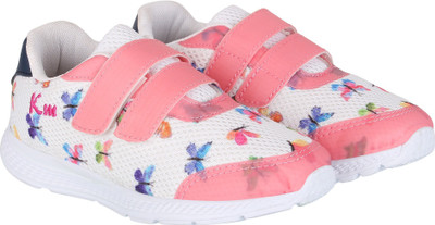 

KazarMax Girls Velcro Running Shoes(Pink, Butterfly printed