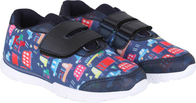 

KazarMax Boys Velcro Running Shoes(Blue, Car printed