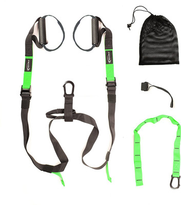 

JoyFit Suspension Body Fitness Trainer With Door Anchor, Adjustable Buckles And Heavy Duty Grip Handles For Resistance Home Gym Fitness Training Gym & Fitness Kit