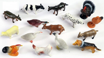Toyvala 12 Pcs Farm Animals Set(Multicolor)