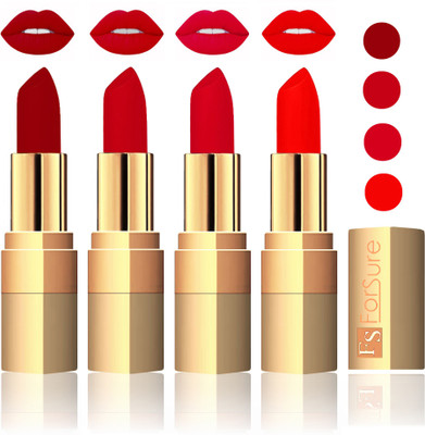 

Forsure Golden Velvet Matte Lipstick(Maroon,Maroon,Mauve,Fadst Red, 14 g)