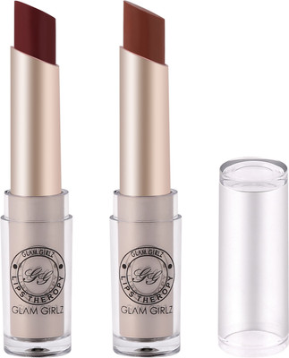 

Glam Girlz Matte Lipstick-Combo(17&19)(Wine, Brown)