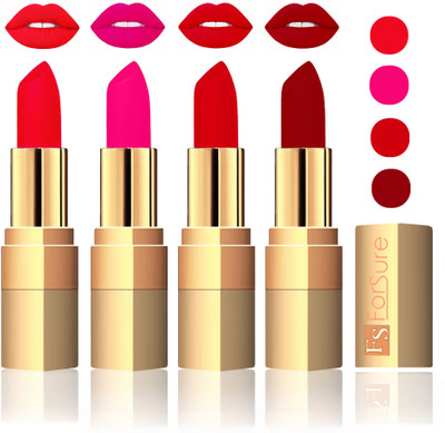 

Forsure Golden Velvet Matte Lipstick(Red,Pink,Soft Red,Maroon, 14 g)