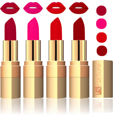 

Forsure Golden Velvet Matte Lipstick(Plum,Pink,Soft Red,Maroon, 14 g)
