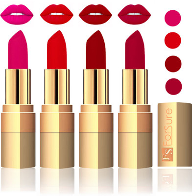 

Forsure Golden Velvet Matte Lipstick(Purple,Soft Red,Maroon,Plum, 14 g)