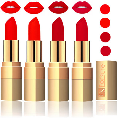 

Forsure Golden Velvet Matte Lipstick(Romantic Red,Hot Red,Maroon,Mauve, 14 g)