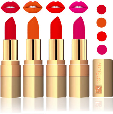 

Forsure Golden Velvet Matte Lipstick(Mauve,Light Brown,Sweet Red,Purple, 14 g)