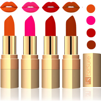 

Forsure Golden Velvet Matte Lipstick(Light Brown,Peach,Coffee,Brown, 14 g)