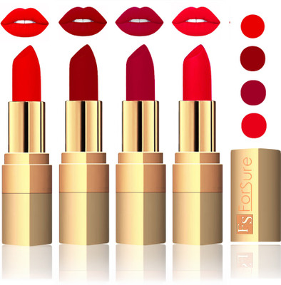 

Forsure Golden Velvet Matte Lipstick(Swet Red,Maroon,Plum,Sweet Pink, 14 g)
