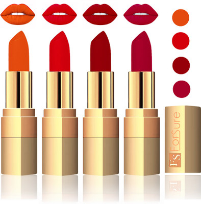 

Forsure Golden Velvet Matte Lipstick(Light Brown,Soft Red,Maroon,Plum, 14 g)