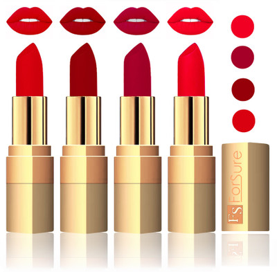 

Forsure Golden Velvet Matte Lipstick(Soft Red,Maroon,Plum,Sweet Pink, 14 g)