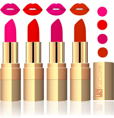 

Forsure Golden Velvet Matte Lipstick(Pink,Sweet Red,Purple,Chocolate)