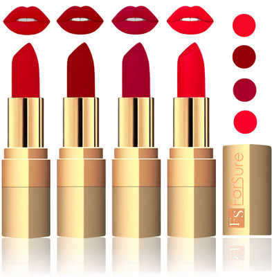 

Forsure Golden Velvet Matte Lipstick(Maroon,Light Maroon,Plum,Sweet pink, 14 g)
