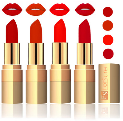 

Forsure Golden Velvet Matte Lipstick(Coffee,Chocolate,Hot Red,Maroon, 14 g)