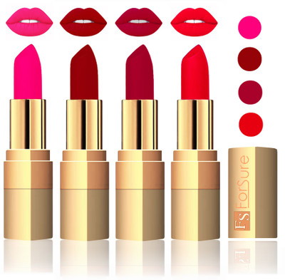 

Forsure Golden Velvet Matte Lipstick(Peach,Maroon,Plum,Sweet Pink, 14 g)