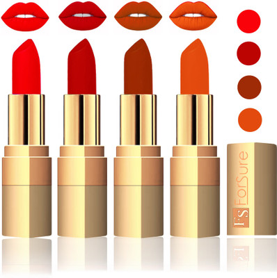 

Forsure Golden Velvet Matte Lipstick(Romantic Red,Coffee,Brown,Light Brown, 14 g)