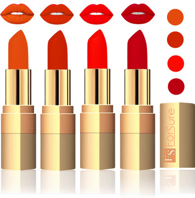 

Forsure Golden Velvet Matte Lipstick(Light Brown,Chocolate,Hot Red,Maroon, 14 g)