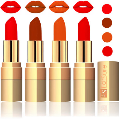 

Forsure Golden Velvet Matte Lipstick(Romantic Red,Brown,Light Brown,Sweet Red, 14 g)