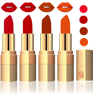

Forsure Golden Velvet Matte Lipstick(Maroon,Coffee,Brown,Light Brown, 14 g)