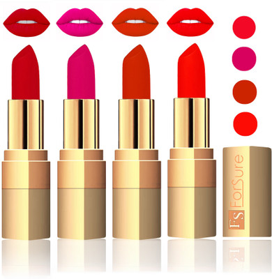 

Forsure Golden Velvet Matte Lipstick(Maroon,Purple,Chocolate,Hot Red, 14 g)