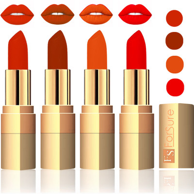 

Forsure Golden Velvet Matte Lipstick(Chocolate,Brown,Light Brown,Sweet Red, 14 g)