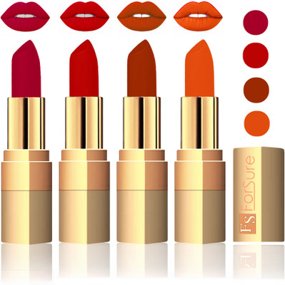 

Forsure Golden Velvet Matte Lipstick(Plum,Coffee,Brown,Light Brown, 14 g)