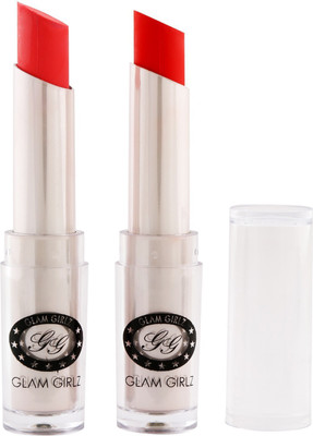 Glam Girlz Matte Lipstick-Combo(112&12)(Nude Pink, Orange Red)