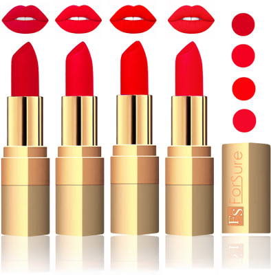 

Forsure Golden Velvet Matte Lipstick(Mauve,Sweet Pink,Romantic Red,Red, 14 g)