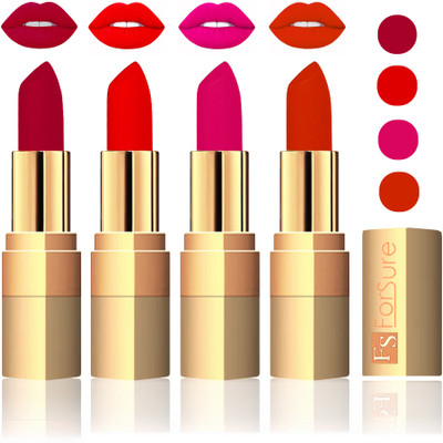 

Forsure Golden Velvet Matte Lipstick(Plum,Sweet Red,Purple,Chocolate, 14 g)