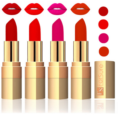 

Forsure Golden Velvet Matte Lipstick(Coffee,Sweet Red,Purple,Chocolate, 14 g)