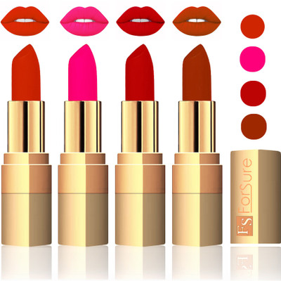 

Forsure Golden Velvet Matte Lipstick(Chocolate,Peach,Coffee,Brown, 14 g)