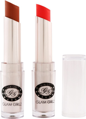 

Glam Girlz Matte Lipstick-Combo(19&09)(coffee nude, coral pink)