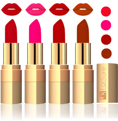 

Forsure Golden Velvet Matte Lipstick(Maroon,Peach,Coffee,Brown, 14 g)