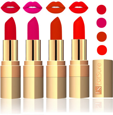 

Forsure Golden Velvet Matte Lipstick(Mauve,Purple,Chocolate,Hot red)