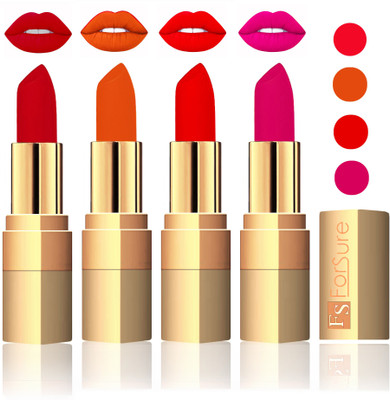 

Forsure Golden Velvet Matte Lipstick(Maroon,Light Brown,Sweet Red,Purple, 14 g)
