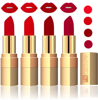 Forsure Golden Velvet Matte Lipstick(Maroon,Soft Red,Maroon,Plum, 14 g)