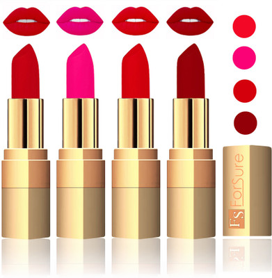 

Forsure Golden Velvet Matte Lipstick(Maroon,Pink,Soft Red,Maroon, 14 g)