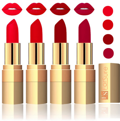 

Forsure Golden Velvet Matte Lipstick(Sweet Pink,Soft Red,Maroon,Plum, 14 g)