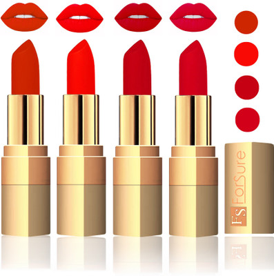 

Forsure Golden Velvet Matte Lipstick(Chocolate,Hot Red,Maroon,Mauve, 14 g)