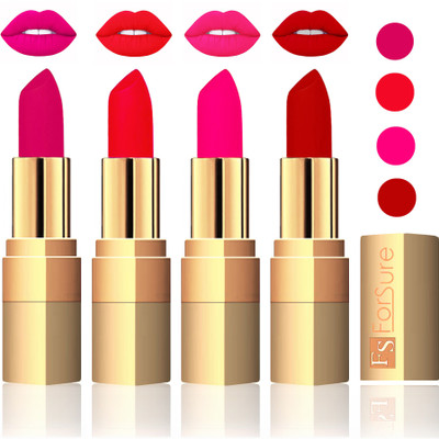 

Forsure Golden Velvet Matte Lipstick(Purple,Red,Peach,Coffee, 14 g)