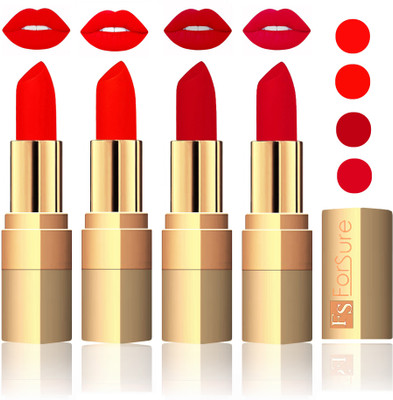 

Forsure Golden Velvet Matte Lipstick(Fast Red,Hot Red,Mauve, 14 g)
