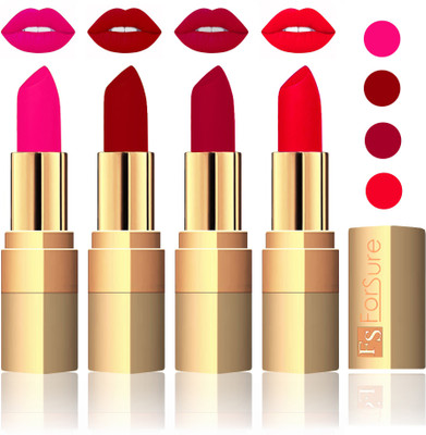 

Forsure Golden Velvet Matte Lipstick(Pink,Maroon,Plum,Sweet Pink, 14 g)