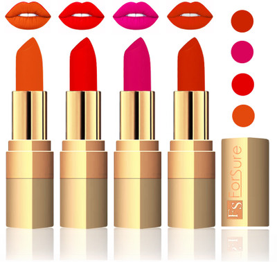 

Forsure Golden Velvet Matte Lipstick(Light Brown,Sweet Red,Purple,Chocolate, 14 g)