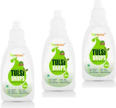 

NutrActive Tulsi Drops (Panch Tulsi Ark) - 90ml | Natural Immunity Booster - Tulsi(90 ml)