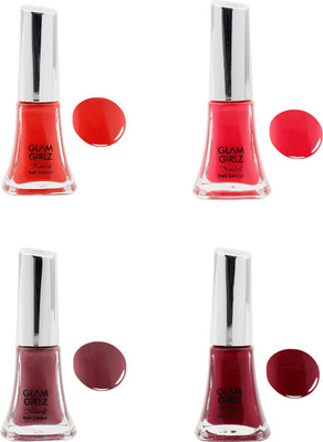 

Glam Girlz nail polish combo(set of 4) Orange, Pink, Maroon(Pack of 4)