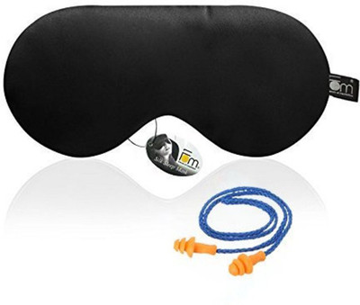 

Friends of Meditation Black Sleep Mask Eye Shade(Black), Black+ear plug